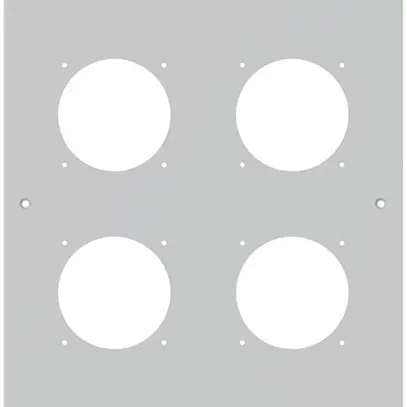 Placca d.montaggio INC robusto 4×2 alluminio, grigio 