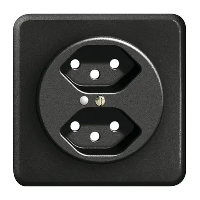 Kit frontale INC FH 2×T13 nero 86×86mm con lente 