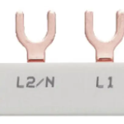 Pettine di raccordo Hager 2P 2L forca 10mm² 63A 210×12mm bianco 