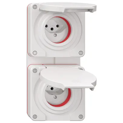 Combinaison NUP NEVO, 2×T13, IP55 d'après SN 441011 série a.joint rouge, blanc 