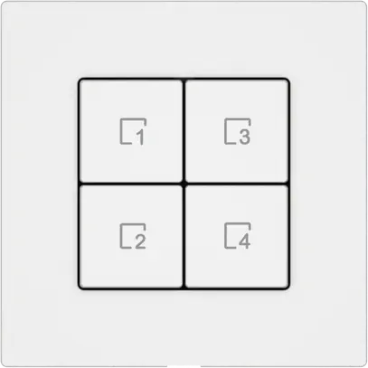 Poussoir scènes EDIZIO.liv Wiser SNAPFIX® 4 scènes 4 touches bc 