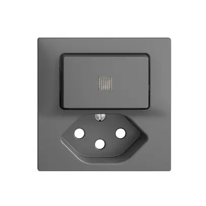 Kit frontale EDIZIOdue grigio scuro 60×60mm T13 con lente 