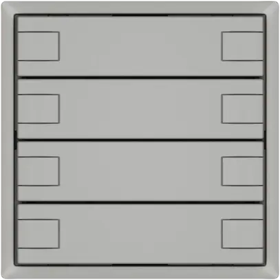 Pulsante KNX RGB EDIZIO.liv SNAPFIX® sensore temp.s.LED 4× com.2T grc 