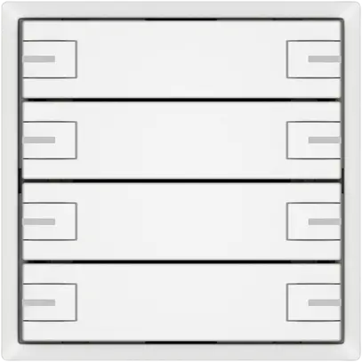 Pulsante KNX RGB EDIZIO.liv SNAPFIX® sensore temp.RGB-LED 8× com.1T bi 