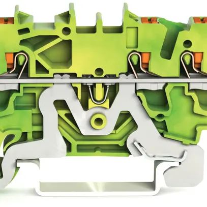 Borne de protection WAGO TOPJOB-S 2.5mm² 3L vert/jaune série 2202 