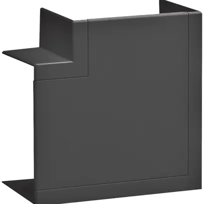 Angolo piatto tehalit per canale BR 65×100mm copertura 80mm nero grafite 