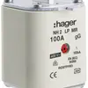 Fusibile HPC Hager DIN2 400VAC 100A gG/gL segnalatore centrale inossidabile 