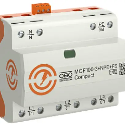 Parasurtension Bettermann MCF100-3+NPE+FS, type 1+2 