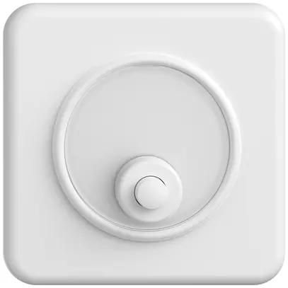 Pulsante di suoneria INC STANDARDdue SNAPFIX® 6A 250V targhetta nome bi 