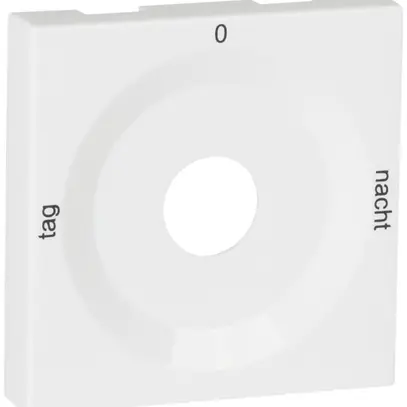 Placca front.p.interr.rotativ. bianco TAG-0-NACHT 