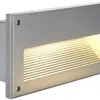 EB-LED-Wandleuchte SLV BRICK DOWNUNDER, 3.6W 30lm 3000K IP54 silbergrau 