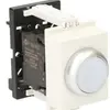 Poussoir lumineux AMD K&N, 230VAC, 1F 6A, 2UM, calotte blanc 