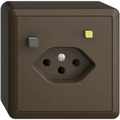 Prise AP EDIZIOdue T13 FI 30mA coffee 