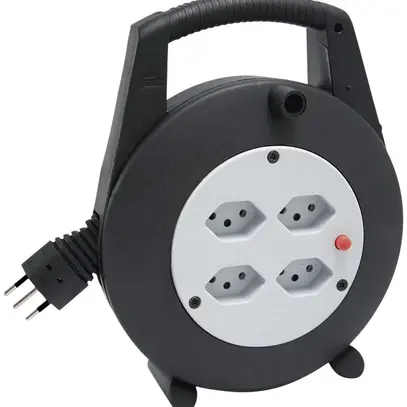 Avvolgicavo Brennenstuhl Vario-Line 10m 4×T13 nero/grigio chiaro 