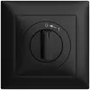 Kit frontale EDIZIOdue 0<-1 nero 88×88mm per pulsante girevole 