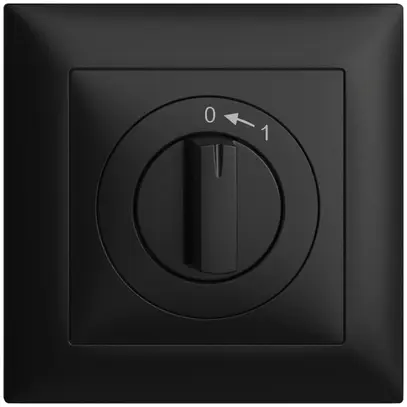 Frontset EDIZIOdue 0<-1 schwarz 88×88mm für Schwenktaster 