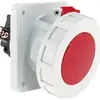 Presa INS CEE Bals 5P 125A 400V 6h rosso IP67 nich.MV obliq. 