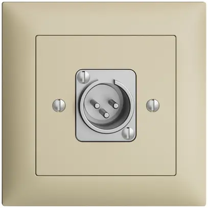 Presa INC XLR con spina EDIZIOdue vanille 