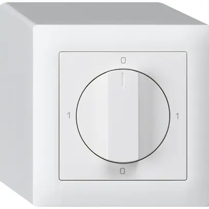 Interruttore rotativo AP kallysto 2/1L bianco 0-A-0-H con manopola 