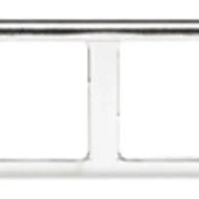 Plaque frontale 19" Hager HMS 1UH pour 6×FLF acier nickelé 