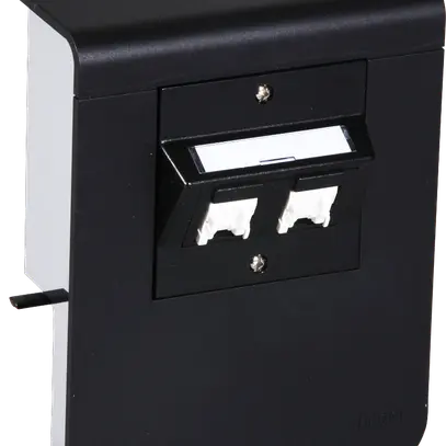 Support d'appareil Hager pour SL20080 noir, 2×cat.5e 