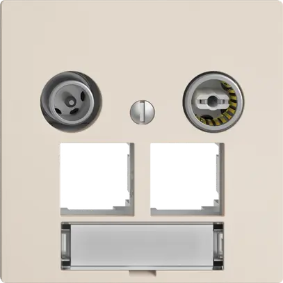 Presa multimedia EDIZIOdue F EASYNET 11dB, p.2×RJ45 S-One, crema 