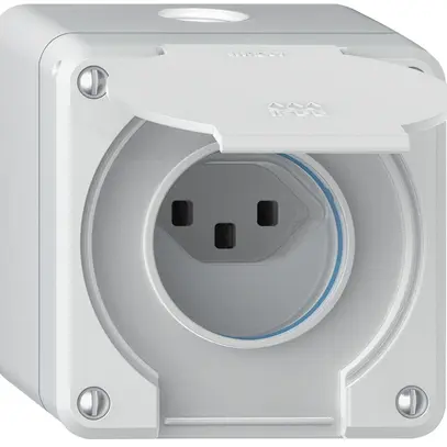 Presa AP robusto 1×tipo 23 IP55 bianco 