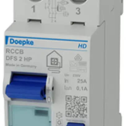 Interruttore differenziale Doepke DFS2 2P 230V 0.1A B HP 25A 6kA 2UM 