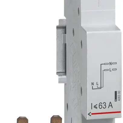 Élément de connexion Legrand DX3, pour alimentation du dessus, 2P (1P+N) 63A 1UM 