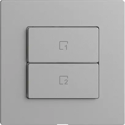 Poussoir scène 2 scènes vertical/2T WLAN Edue Wiser silver 