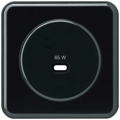 Kit frontale INC Hager basico, per presa di ricarica USB tipo C, nero 