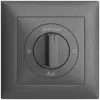 Frontset 0-Auto-0-Main EDIZIOdue dunkelgrau 88×88mm für Drehschalter 