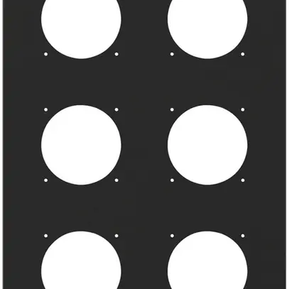 Plaque de montage ENC robusto 3×2 aluminium, noir 