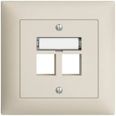 Kit de montage ENC EDIZIOdue FMI, sortie droite, pour 2×Keystone, crema 