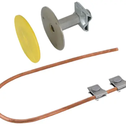 Point de mise à la terre DEHN/elvatec M10 borne MV 1×câble Cu 2×raccord.parall. 