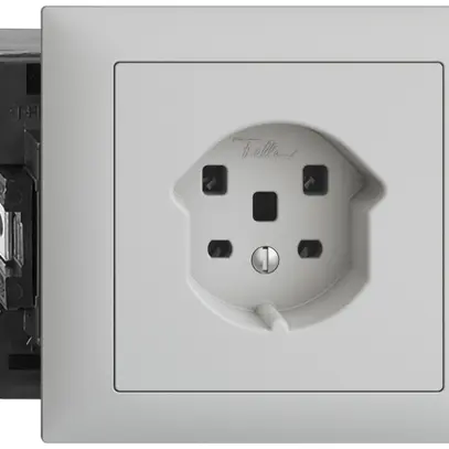 Prise INC EDIZIOdue T25 16A gris clair 53mm, bornes à vis 