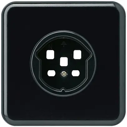 Kit frontal ENC HA basico pour prise type 25 avec bornes enfichables noir 