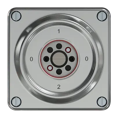 Interrupteur à clé ELEMENT SNAPFIX® 2/1L 16A 400V 0-1-0-2 alu 