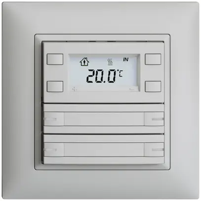 UP-RTH-Taster KNX 4-fach EDIZIOdue FMI hellgrau, mit Papier+LED RGB 