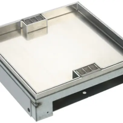 Boîte de raccordement Woertz hauteur de chape 75…100mm 284×284mm 