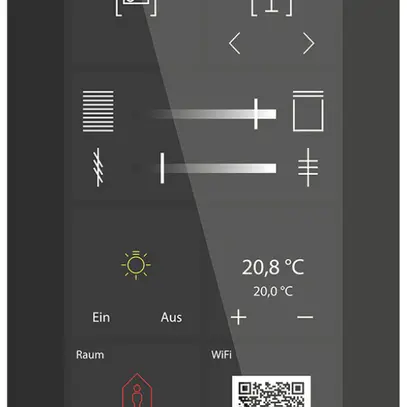 Schermo tattile KNX INC MDT BE-GTSP6TS.01S 6" altoparlante vetro nero 