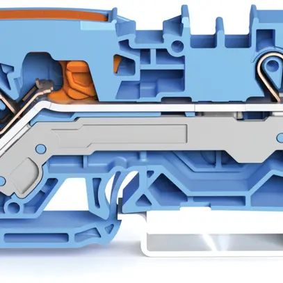 Morsetto di passaggio WAGO Top Job-S 6mm² 2L blu serie 2106 