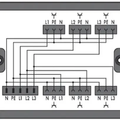 Box di distribuzione WAGO WINSTA, codice A, 1 entrata 5L/6 uscite 3L, ne 