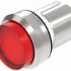 Boîtier pour poussoir lumineux EAO45 haut rouge Ø22.3mm IP67/IP69K anneau arg 