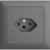 EB-Steckdose EDIZIOdue T13 FKE dunkelgrau 