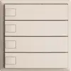 Poussoir ENC KNX 4× EDIZIOdue crema RGB sans LED 