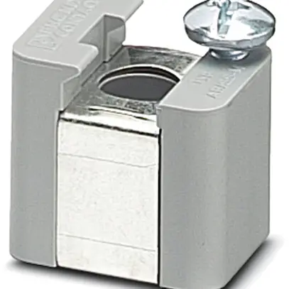 Support AB/SS gris pour barre collectrice avec vis de fixation 