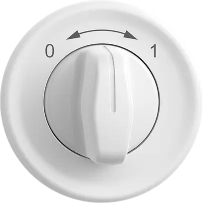 Contact pivotant ENC 0<-->1 STANDARDdue blanc, avec manette 