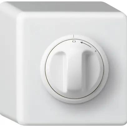 Contatto rotativo AP 0<1/1L bianco basico con manopola 