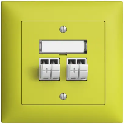 Presa audio INC Push Type EDIZIOdue FMI, 2×, kit di dicitura, lemon 